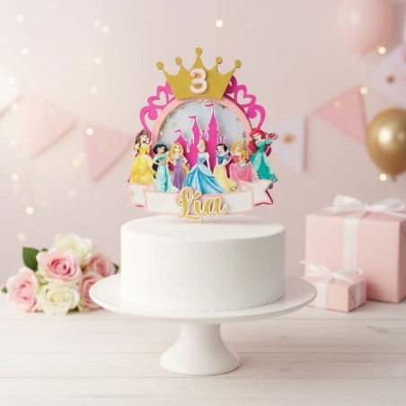 CAKE TOPPER SHAKER PRINCESSES DISNEY