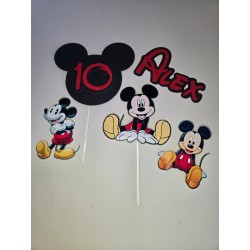 KIT DE TOPPERS MICKEY ROUGE